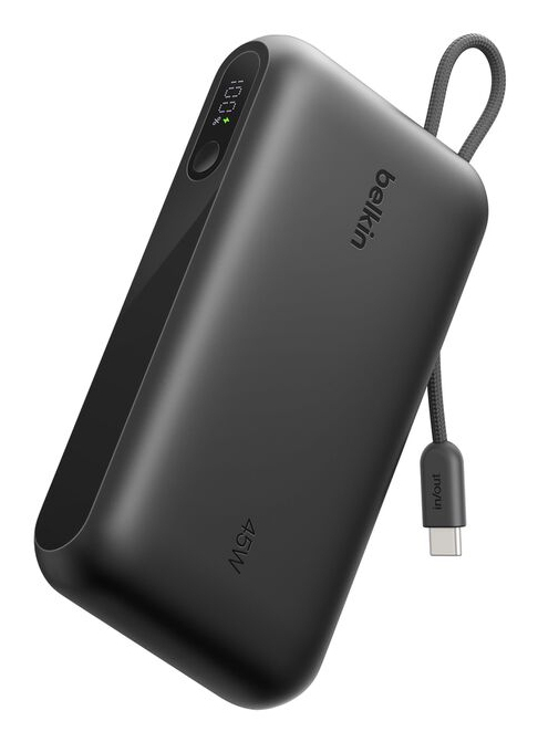 BOOSTCHARGE PWRBANK W/ DISPLAY/BLACK / 20000MAH W/ USB-C CABLE