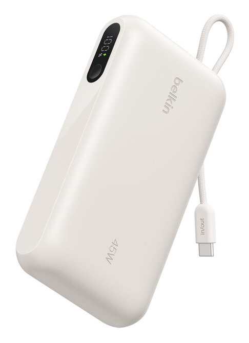 BOOSTCHARGE PWRBANK W/ DISPLAY/SAND / 20000MAH W/ USB-C CABLE