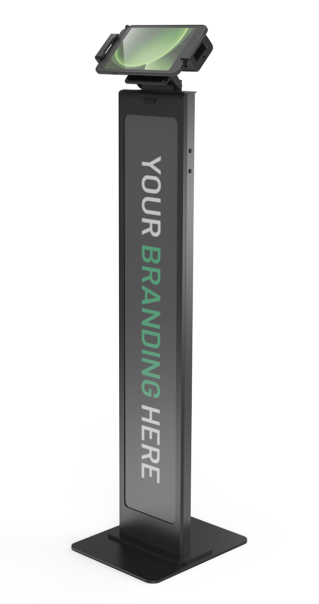 UNIVERSAL TABLET CLING EXTREME/BRANDABLE FLOOR STAND - BLACK
