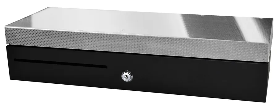 FLIP LID CASH DRAWER SS FRONT/BLACK 460X170X100 RJ11 CABLE