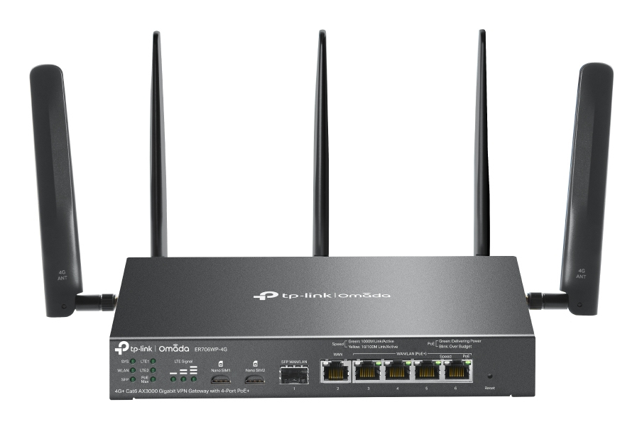 4G+ CAT6 AX3000 1G VPN GATEWAY/2X 1G WAN 4X 1G LAN 2X SIM