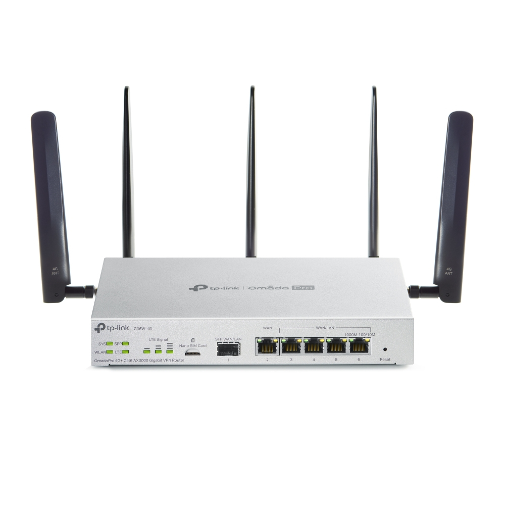 OMADA PRO 4G+ AX3000 VPN ROUTER/1X1G SFP WAN 1X1G WAN 4X1G WAN