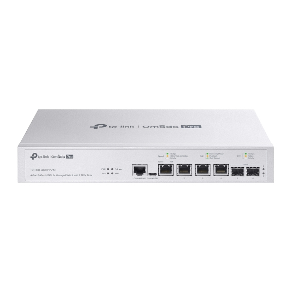 OMADA PRO 4-PORT POE 10G SWITCH/4X10G POE++ 2XSFP+ 200W POWER