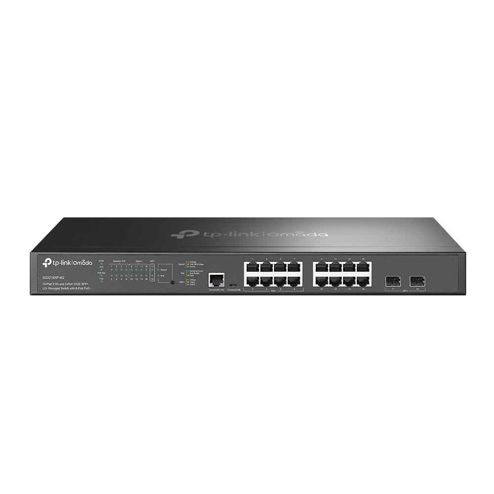 OMADA 16-PORT L2+ POE SWITCH/16X2.5G+2X10GE SFP+ WITH 8X POE+