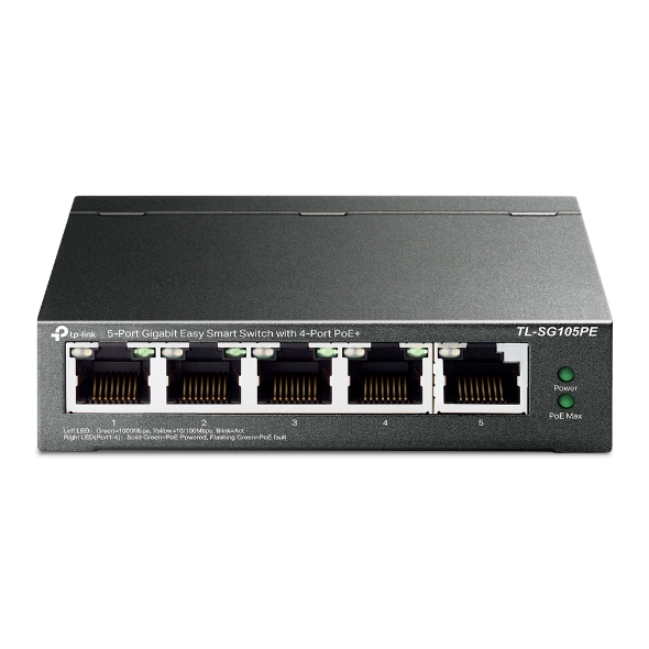 5-PORT GIGAB EASY SMART SWITCH/WITH 4-PORT POE+