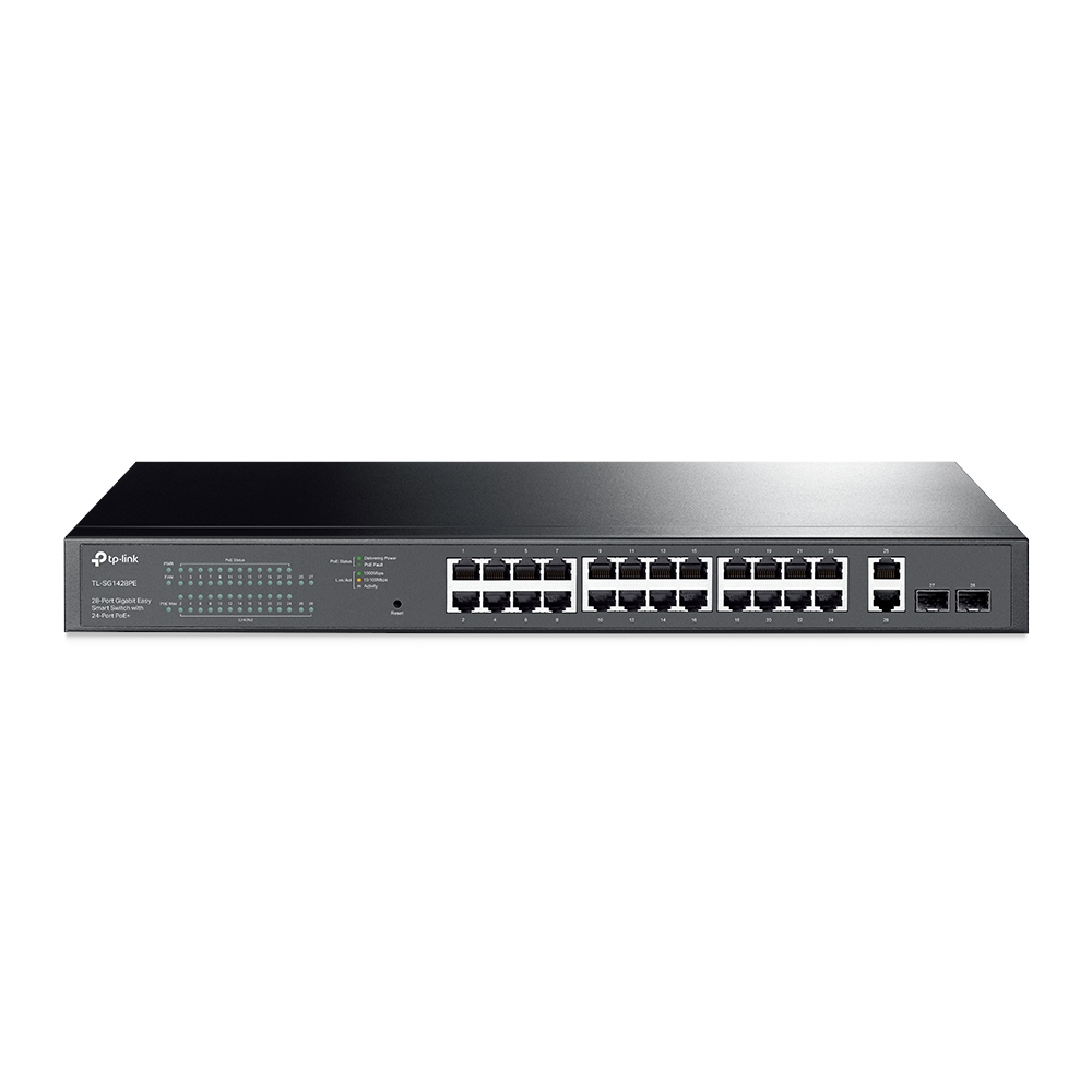 28-PORT EASY SMART POE SWITCH/WITH 24-PORT POE+