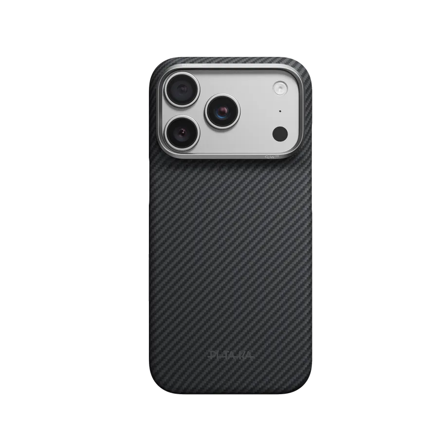 Husa Pitaka pentru iPhone 18 Pro, Edge Case, PitaTap™, Negru/Gri