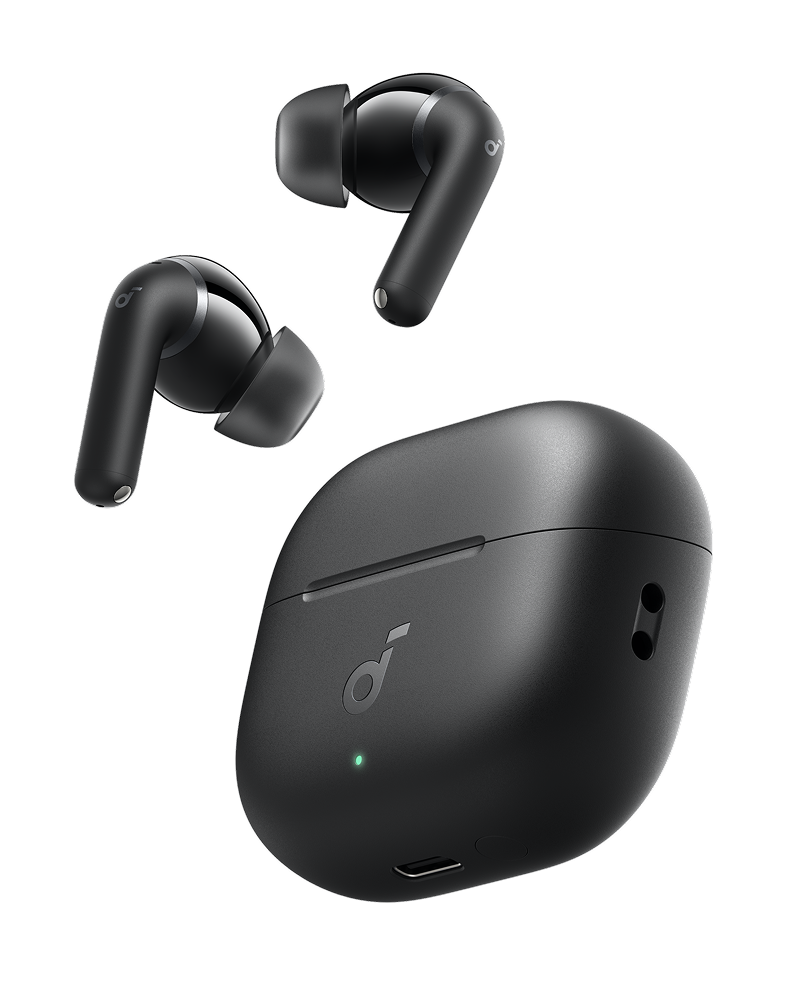 Casti True Wireless, In-Ear, Anker Soundcore P42i, Adaptive ANC, Autonomie 56 ore, LDAC, IP55, Bluetooth 6.1, Negru