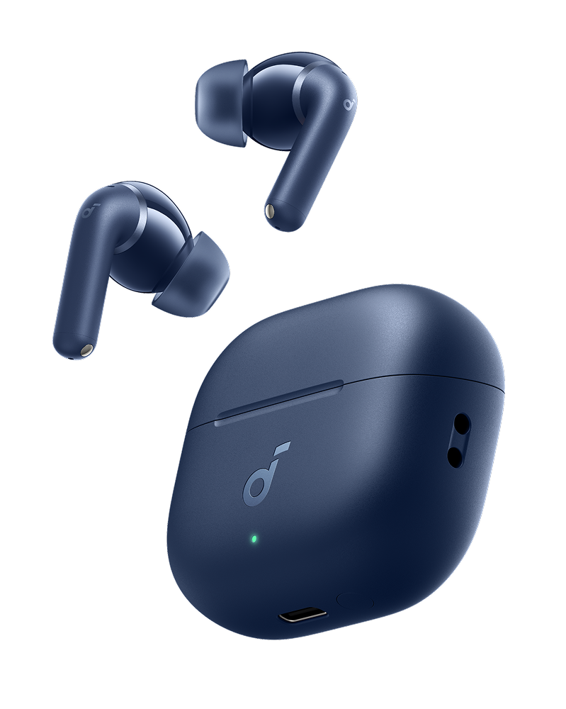 Casti True Wireless, In-Ear, Anker Soundcore P42i, Adaptive ANC, Autonomie 56 ore, LDAC, IP55, Bluetooth 6.1, Albastru