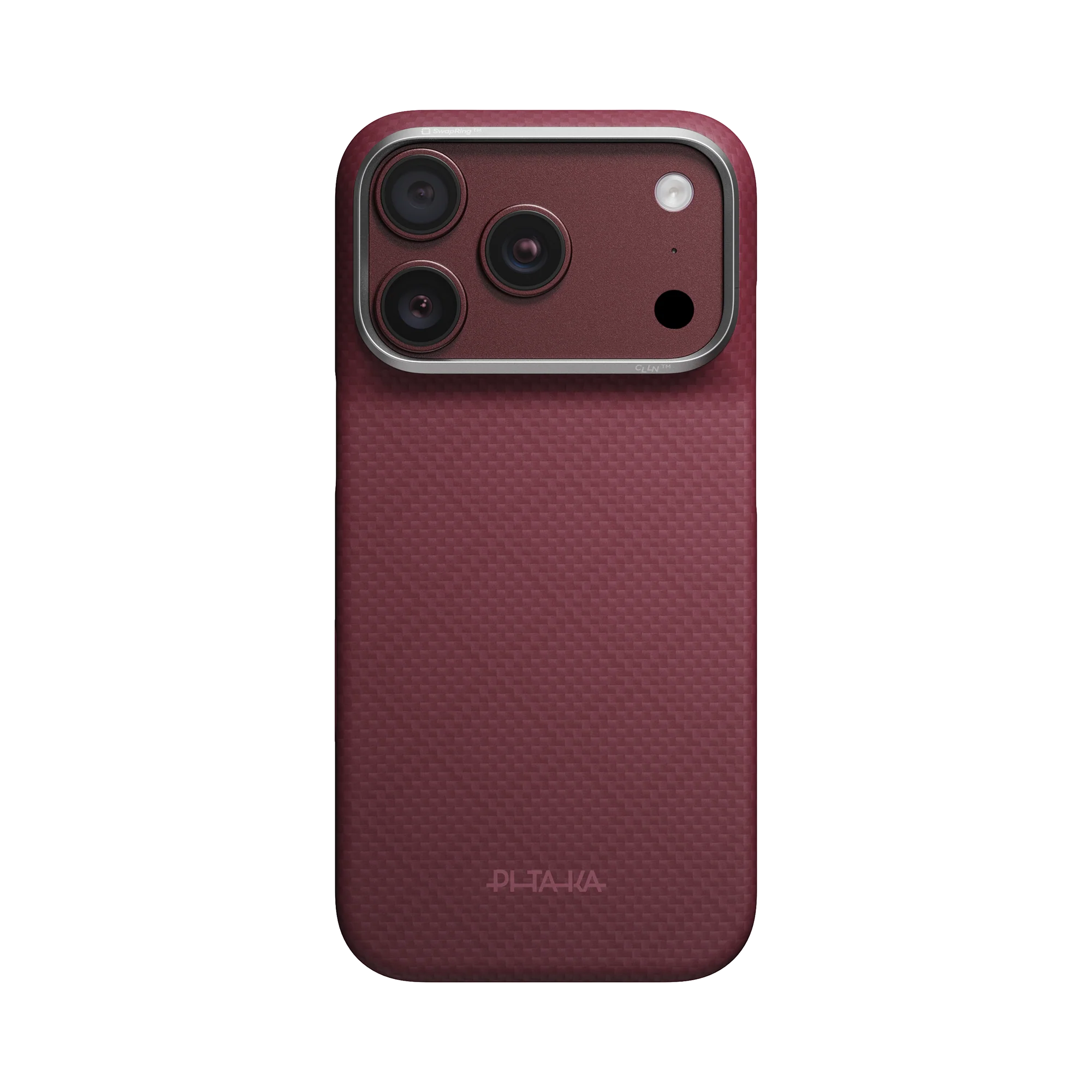 Husa Pitaka pentru iPhone 18 Pro, Edge Case, PitaTap™, Burgundy