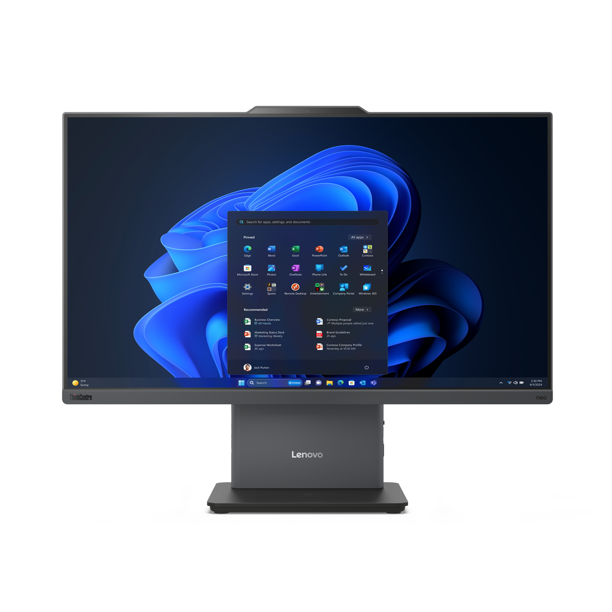 Desktop  ThinkCentre All-in-One neo 50a 24 Gen 5 Intel Core 5 210H 16GB 512GB 23.8FHD_AG_250N_MT_N_99_SRGB Touch DOS  3Y Onsite