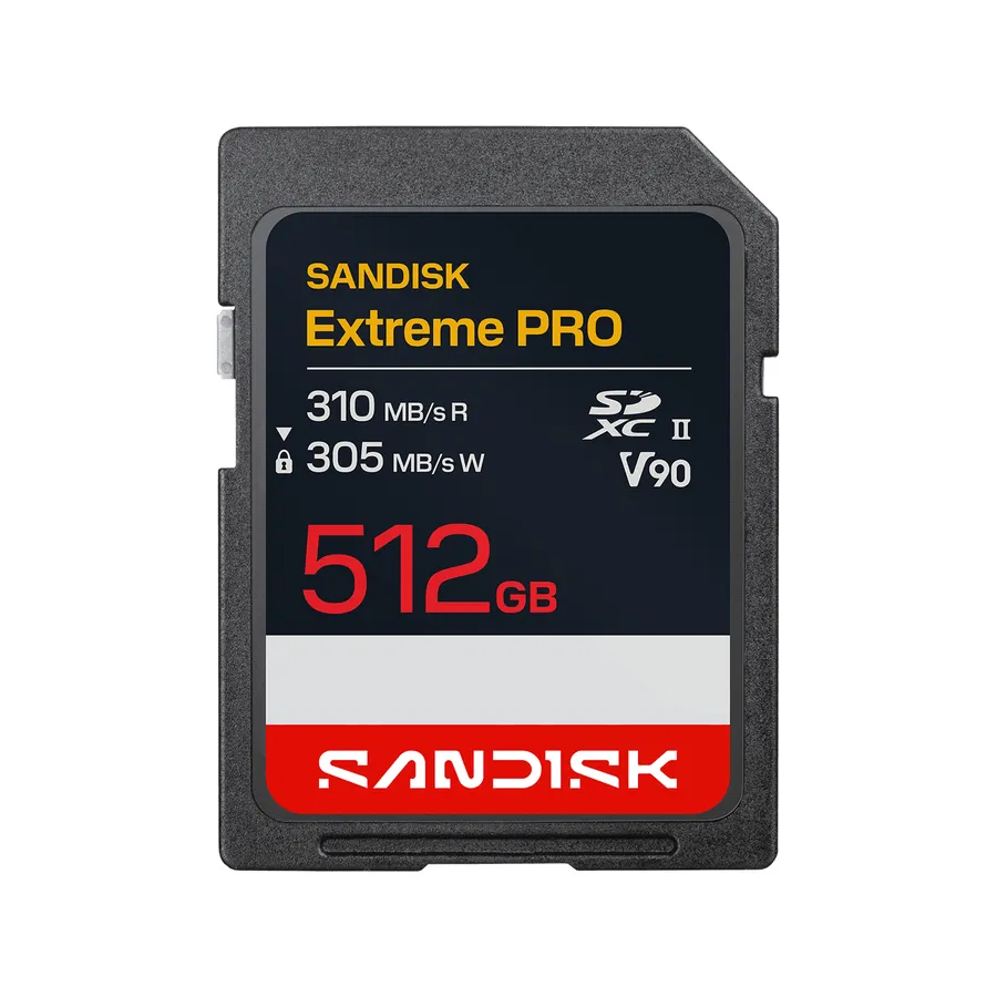 SANDISK EXTREME PRO UHS-II V90/CARDS UHS-II 512GB SD 310MB/S(R)