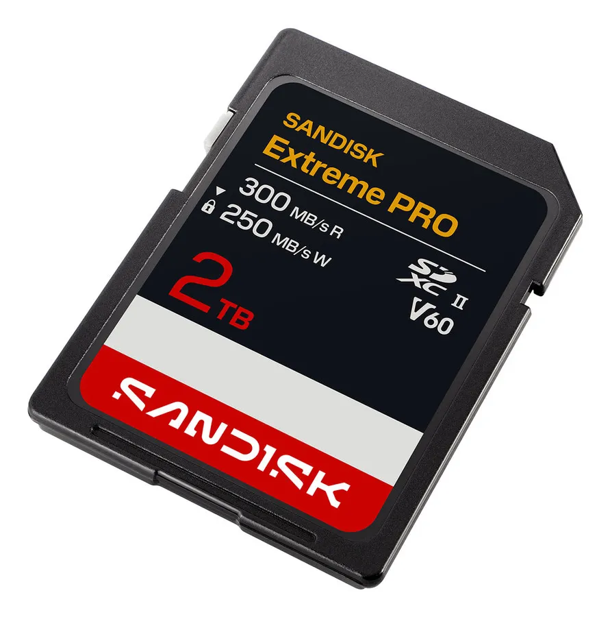 EXTREME PRO UHS-II SD CARDS 2TB/300MB/S(R) / 250MB/S(W)