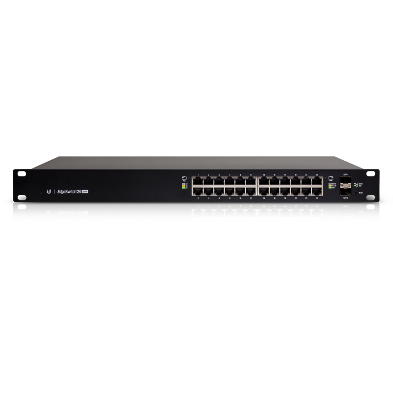 Ubiquiti EdgeSwitch 24/24 Gigabit RJ45 Ports/2 SFP Ports/250W/PoE+/ES-24-250W