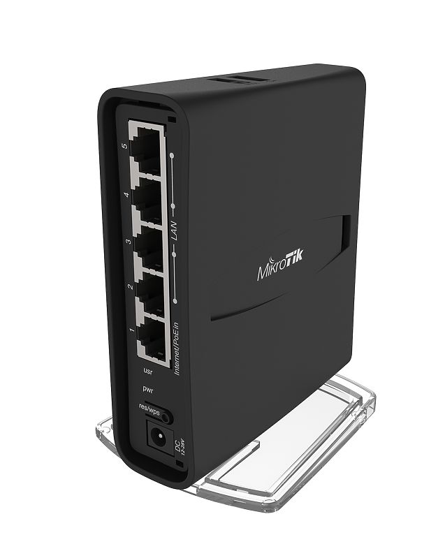 MikroTik home AC Access Point RBD52G-5HacD2HnD-TC, hAP ac2, 2.4/5 GHz, 5x Gigabit, Tower Case