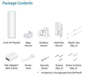 Ubiquiti Wireless AP WIFI5 - AC2000 - 4x4 - Indoor - Outdoor - 1 GbE - UniFi - UAP-FlexHD - imaginea 5