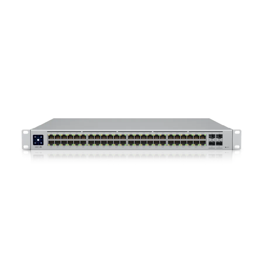 Ubiquiti Switch full managed Layer3 52 Port - 48x GbE - PoE Budget 600W - 8xPoE bt - 40xPoE at - 4x SFP+ - 19" - UniFi - USW-Pro-48-POE