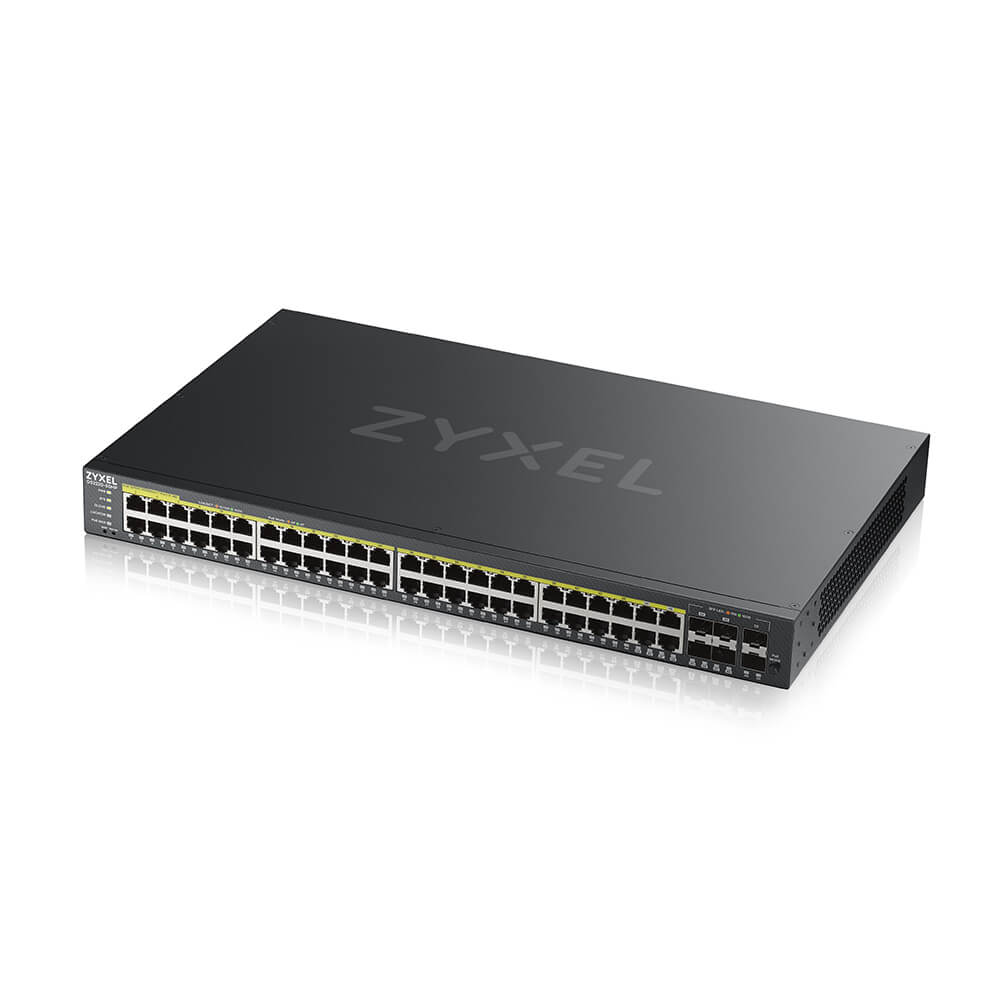 Zyxel Switch full managed Layer2+ 50 Port - 44x 1 GbE - PoE Budget 375 Watt - 48x PoE at - 4x 1Gb Combo - 2x SFP - 19" - NebulaFlex Pro - GS2220-50HP