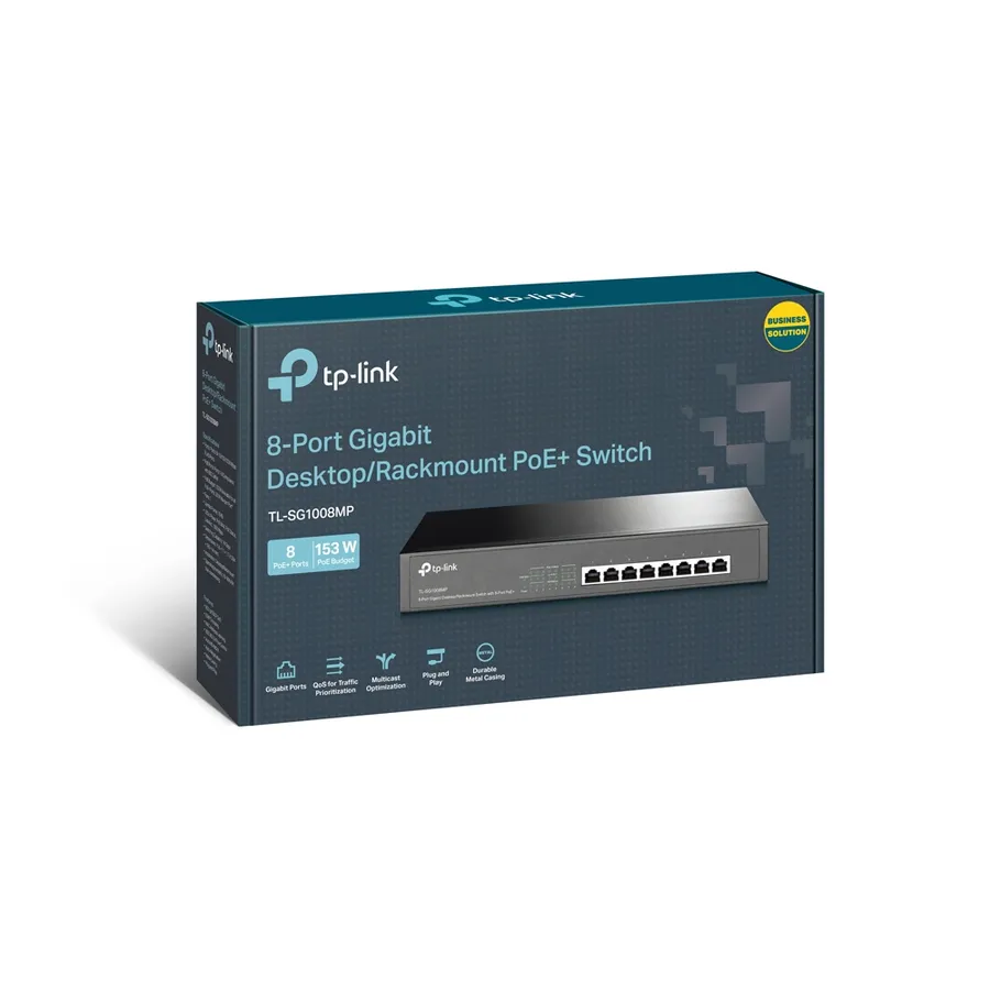 TP-Link - TL-SG1008MP - 8-Port Gigabit Switch with 8-Port PoE+ - imaginea 5