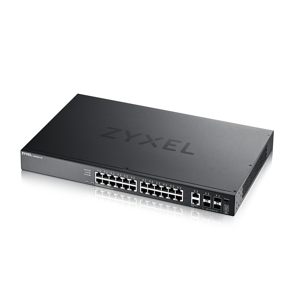 Zyxel Switch full managed Layer3 30 Port - 24x 1 GbE - 2x 10 GbE - 4x SFP+ - 19" - NebulaFlex Pro - XGS2220-30