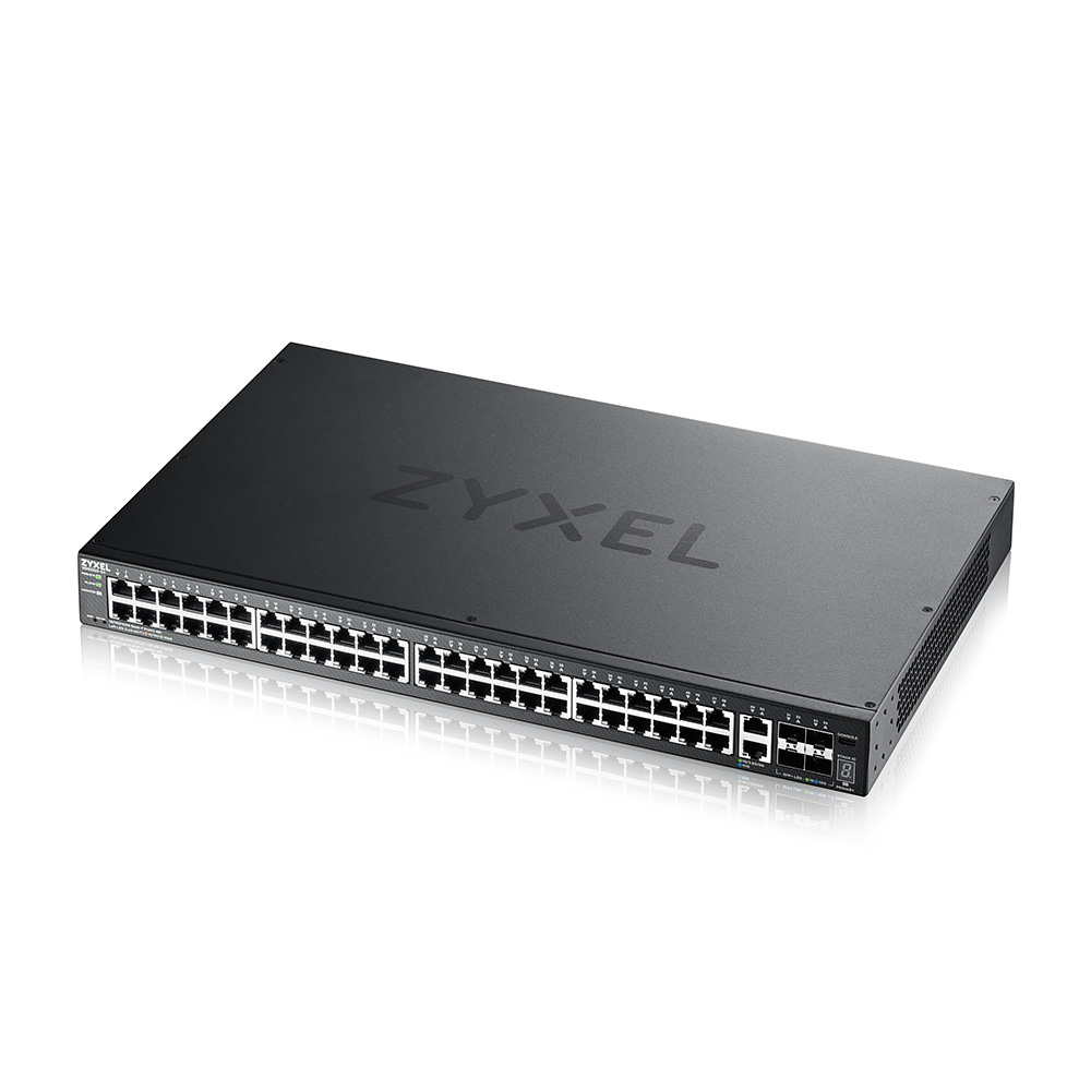 Zyxel Switch full managed Layer3 54 Port - 48x 1 GbE - 2x 10 GbE - 4x SFP+ - 19" - NebulaFlex Pro - XGS2220-54
