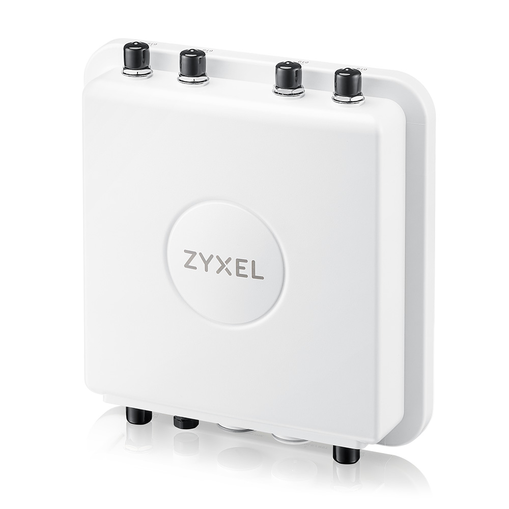 Zyxel Wireless AP WIFI6 - AX5400 - 4x4 + 2x2 + 6x N-Type - Outdoor - 1x 2.5 GbE PoE at - WAX655E - IP67 - NebulaFlex/Controller
