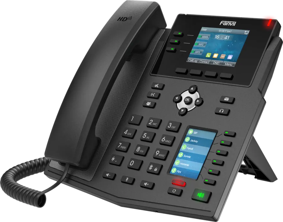 Fanvil X4U V2, Mid-range Business phone PoE, Gigabit/SIP/POE/Gigabit/USB-Port
