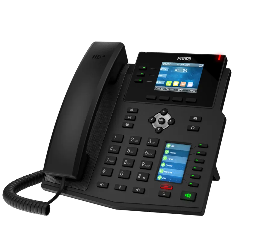 Fanvil X4U V2, Mid-range Business phone PoE, Gigabit/SIP/POE/Gigabit/USB-Port - imaginea 3