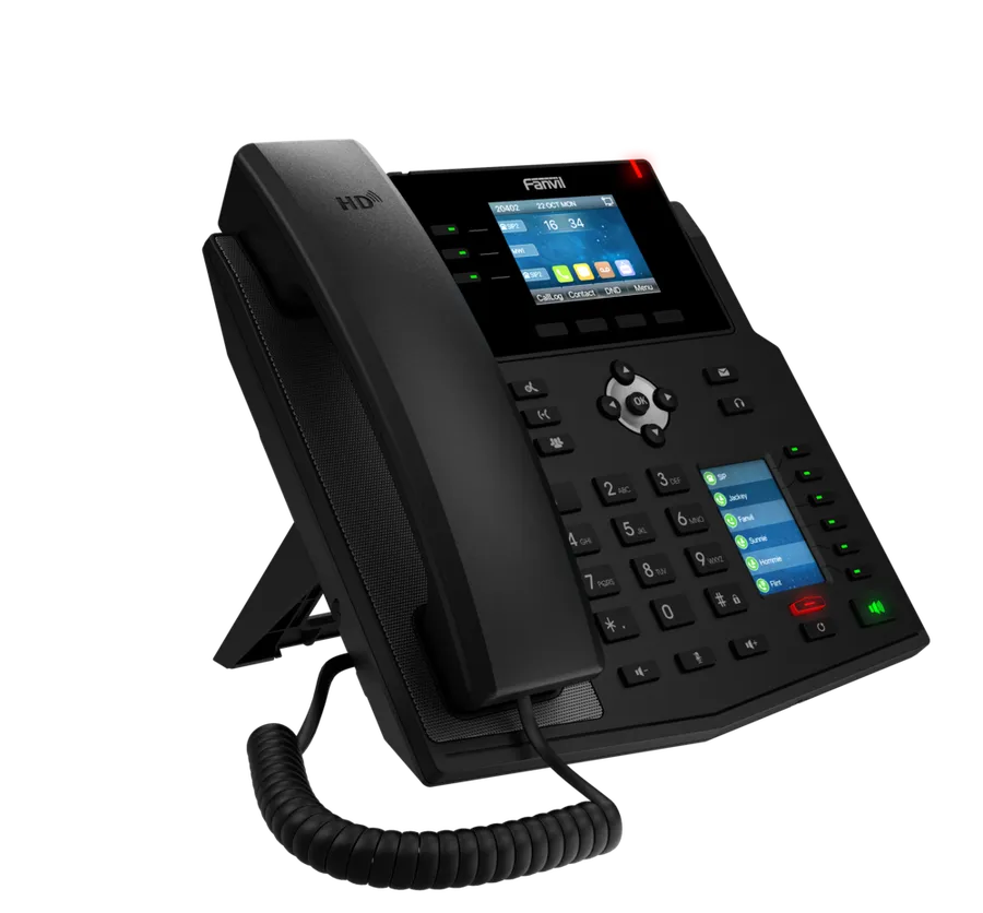 Fanvil X4U V2, Mid-range Business phone PoE, Gigabit/SIP/POE/Gigabit/USB-Port - imaginea 4