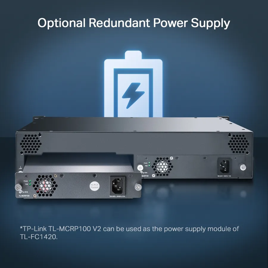 TP-Link - FC1420- 14-Slot-Rackmountgehause pentru Medienkonverter - imaginea 5