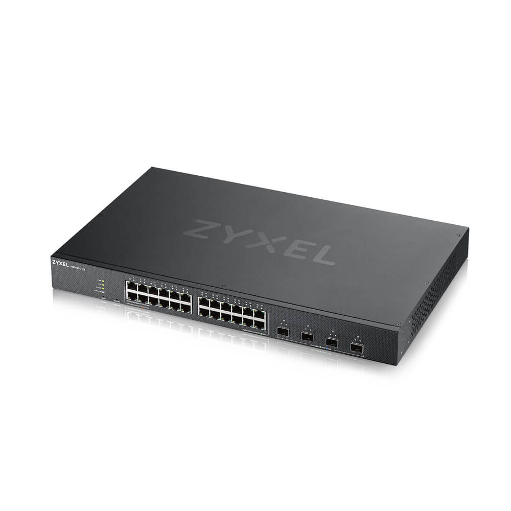 Zyxel Switch smart managed Layer2 28 Port - 24x 1 GbE - 4x SFP+ - 19" - fara ventilator - NebulaFlex - XGS1935-28