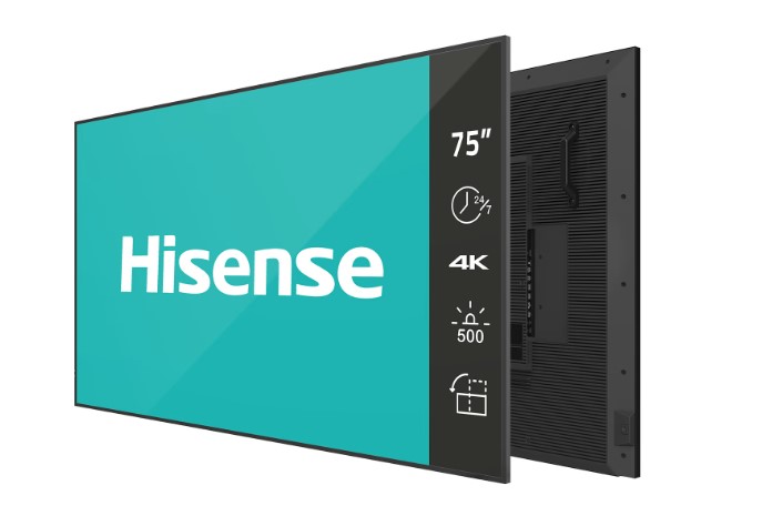 Hisense 75 inch 4K UHD IPS Digital Signage Display - 24/7 Operation