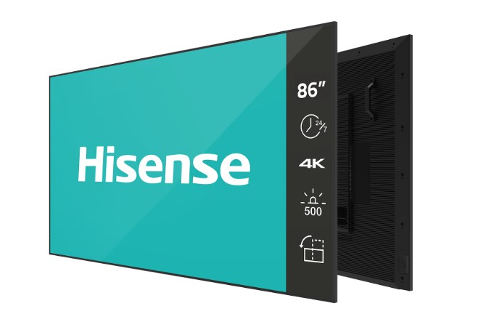 Hisense 86 inch 4K UHD IPS Digital Signage Display - 24/7 Operation
