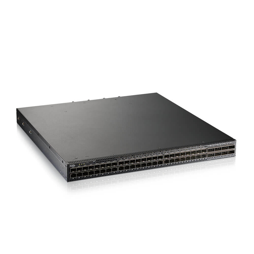 Zyxel Switch full managed Layer3 48 Port - Aggregation - 8x 100 QSFP28 Ports - 48x 25GbE/10GbE SFP+ Ports - CX4800-56F-EU0101F