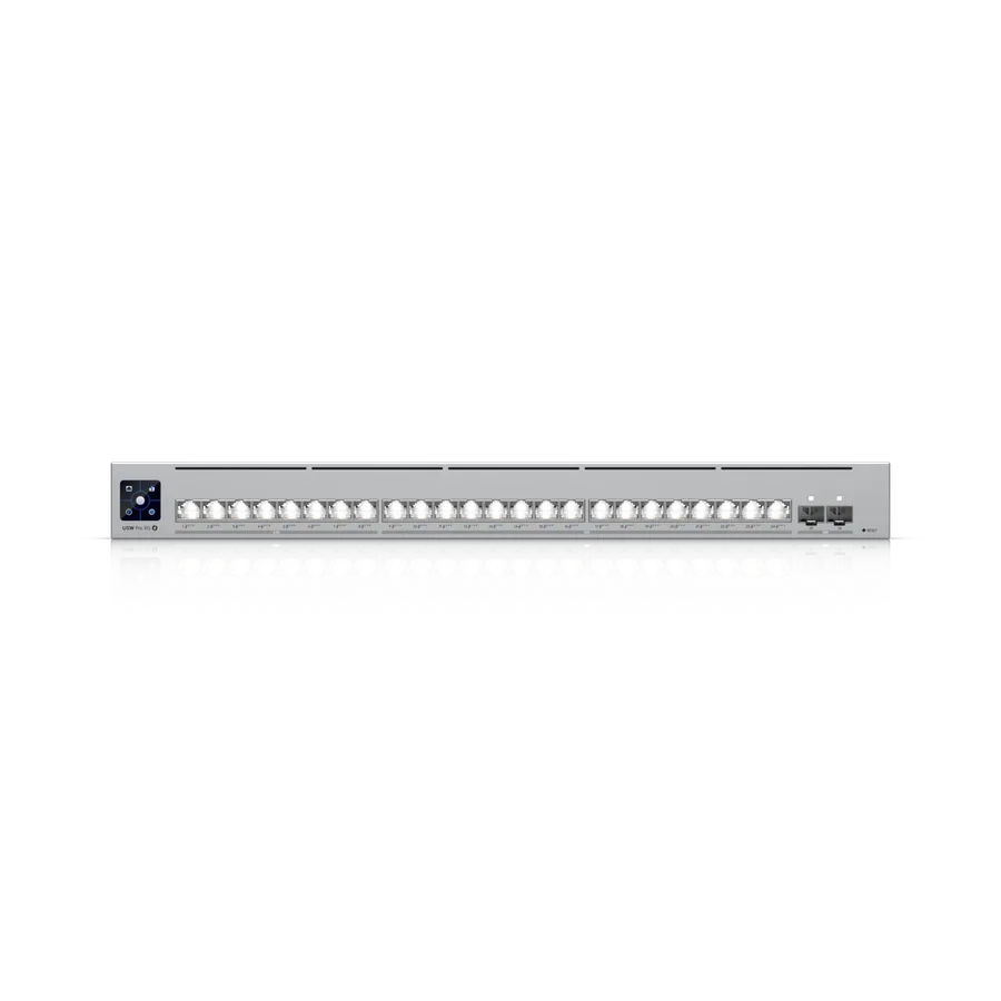 Ubiquiti Switch full managed Layer3 26 Port - 8x 2,5 GbE - 16x 10 GbE - PoE Budget 720W - 24x PoE+++ - 2x SFP28 - 19" - UniFi - USW-Pro-XG-24-PoE - imaginea 3