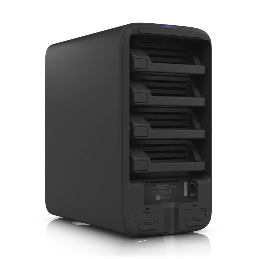 Ubiquiti UniFi NAS System UNAS 4 - 4x 2.5/3.5" HDD - 2x M.2 NVMe SSD - 1x 2.5GbE - 1x 5Gbps USB-C - black - UNAS-4-B - imaginea 4