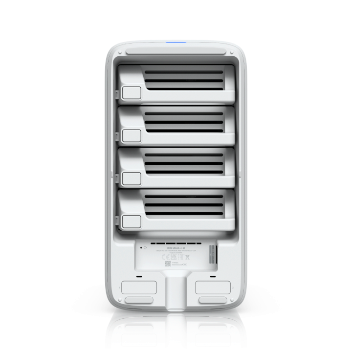 Ubiquiti UniFi NAS System UNAS 4 - 4x 2.5/3.5" HDD - 2x M.2 NVMe SSD - 1x 2.5GbE - 1x 5Gbps USB-C - white - UNAS-4-W - imaginea 5