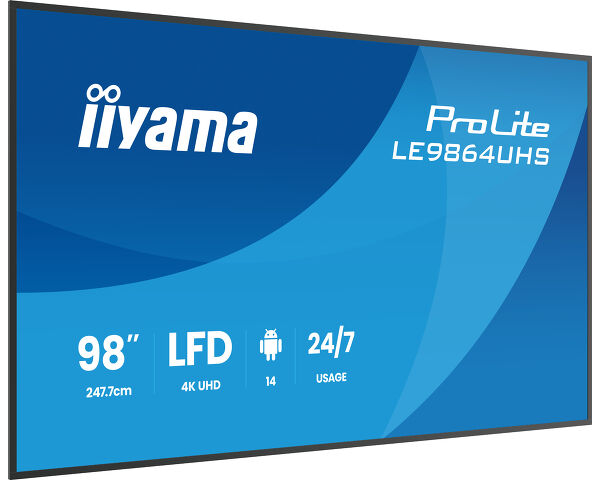 iiyama TFT 98,0"/248cm iiyama ProLite LE9864UHS 24/7 *negru* 16:9