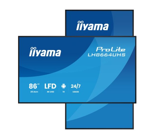 iiyama TFT 85,6"/217cm iiyama ProLite LH8664UHS *negru* 16:9