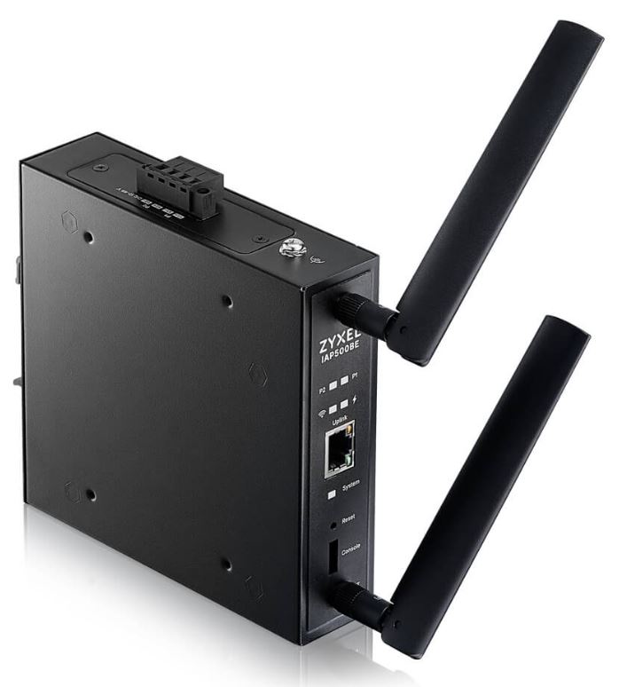 Zyxel Industiral Wireless AP WIFI7 - 2x2 - Indoor - 1x 2.5 GbE PoE at - DIN - IAP500BE - Standalone/Controller/NebulaFlex