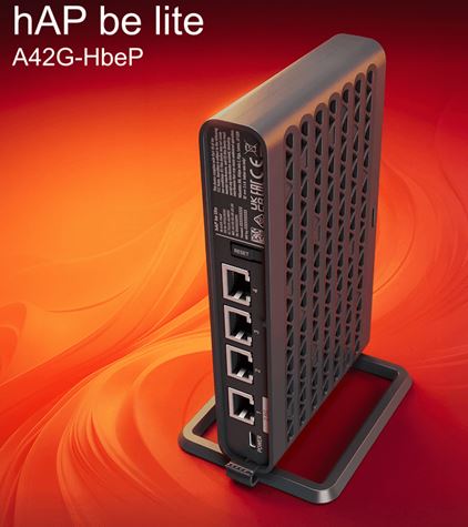 MikroTik RouterBOARD hAP be lite, 3x Gigabit, 1x 2.5GB, WiFi7 ax, A42G-HbeP