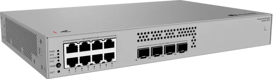 Huawei Datacom Huawei Switch full managed L2 12 Port - 8x GbE - PoE Budget 128W - 8x PoE at - 4x 2,5GbE SFP - S220S-8P4J - eKit