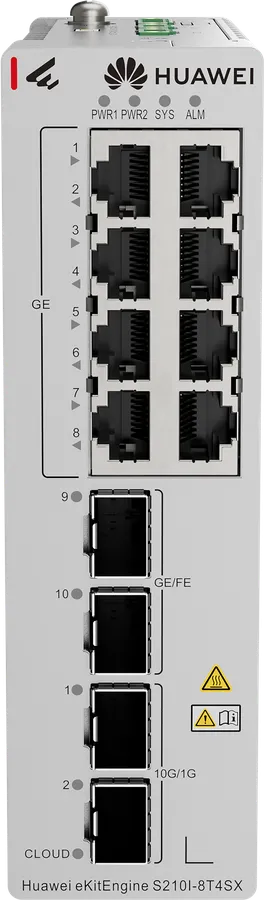 Huawei Datacom Huawei Switch industrial full managed L2 12 Port - 8x GbE - 2x GbE SFP + 2x SFP+ - DIN - S210I-8T4SX - eKit - imaginea 3