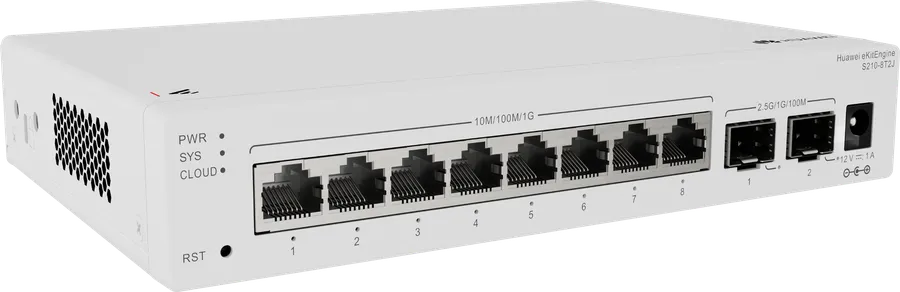 Huawei Datacom Huawei Switch full managed L2 10 Port - 8x GbE - 2x 2,5GbE SFP - S210-8T2J - eKit