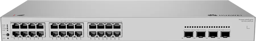 Huawei Datacom Huawei Switch full managed L2+ 28 Port - 24x GbE - PoE Budget 400W - 24x PoE at - 2x 2,5GbE SFP + 2x SFP+ - 19" - S310S-24P4JX - eKit - imaginea 3