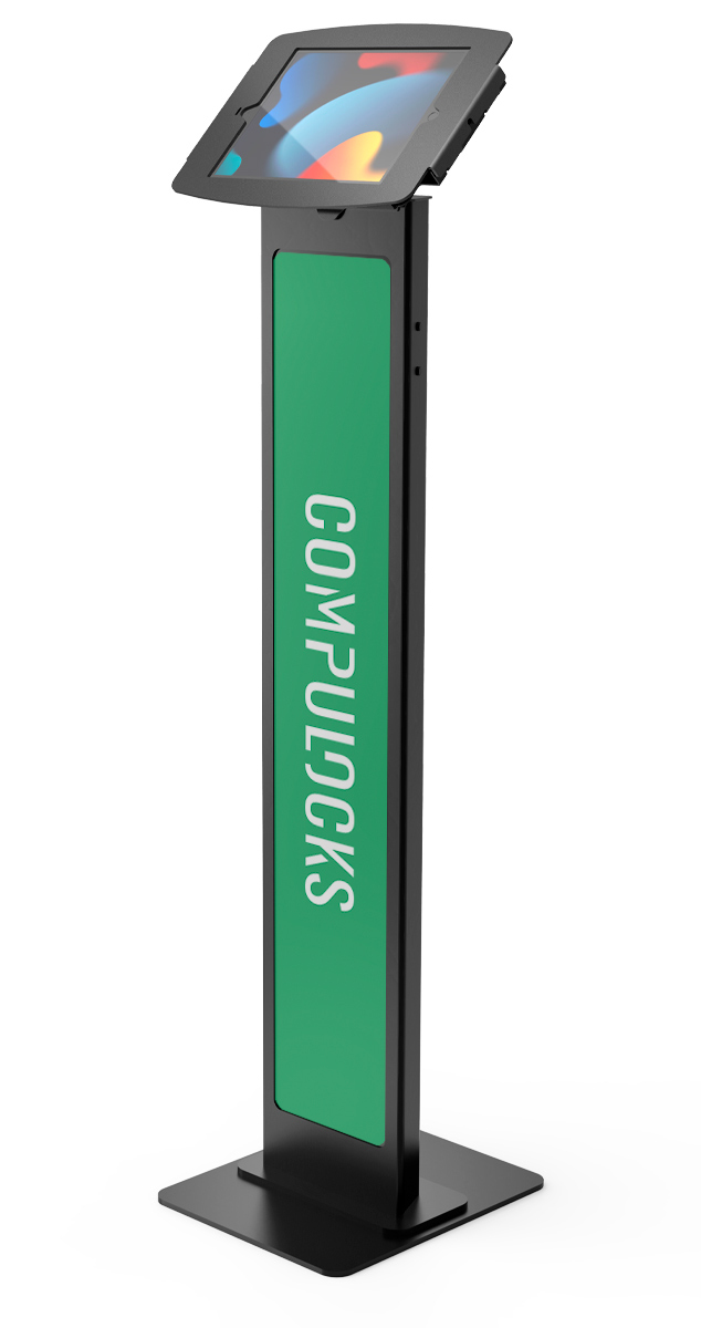 IPAD 10.2IN SPACE ENCLOSURE/BRANDABLE FLOOR STAND - BLACK