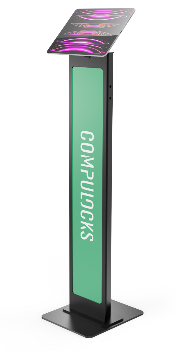 UNIVERSAL INVISIBLE MOUNT/BRANDABLE FLOOR STAND - BLACK
