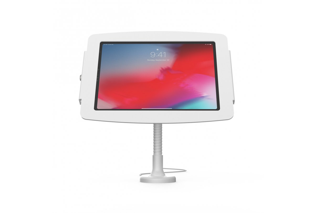 IPAD 10.2IN SPACE ENCLOSURE/FLEX ARM MOUNT - WHITE