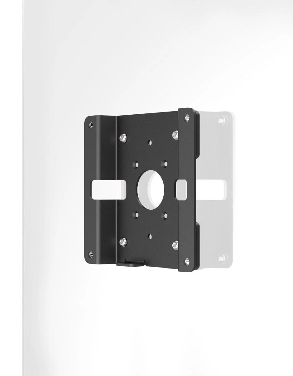 VESA GLASS MOUNT BRACKET WITH/SECURITY SLOT - BLACK