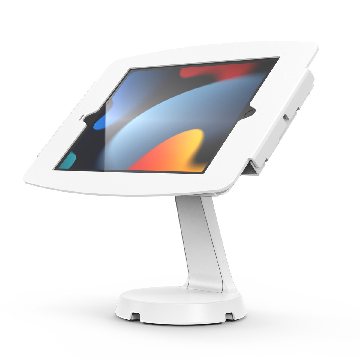IPAD 10.2IN SPACE ENCLOSURE/MAST COUNTER STAND - WHITE